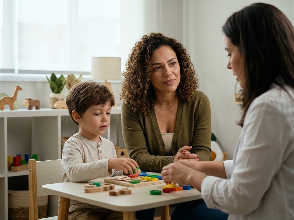 Mãe participando da terapia