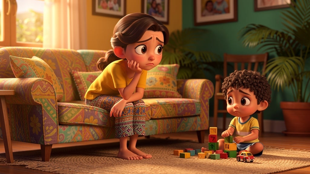 Etapa 1 - Preocupação: Mãe preocupada com filho